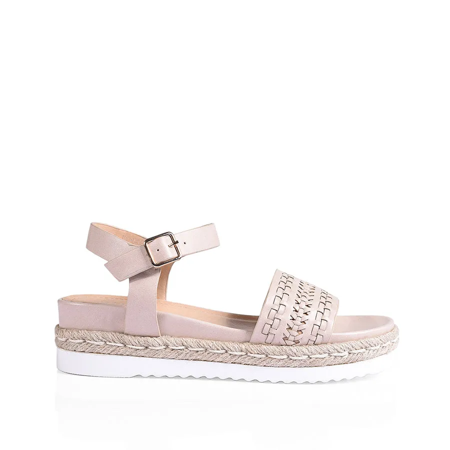 Disco Footbed Sandals - Blush Softee Hermes Espadrilles Wedges