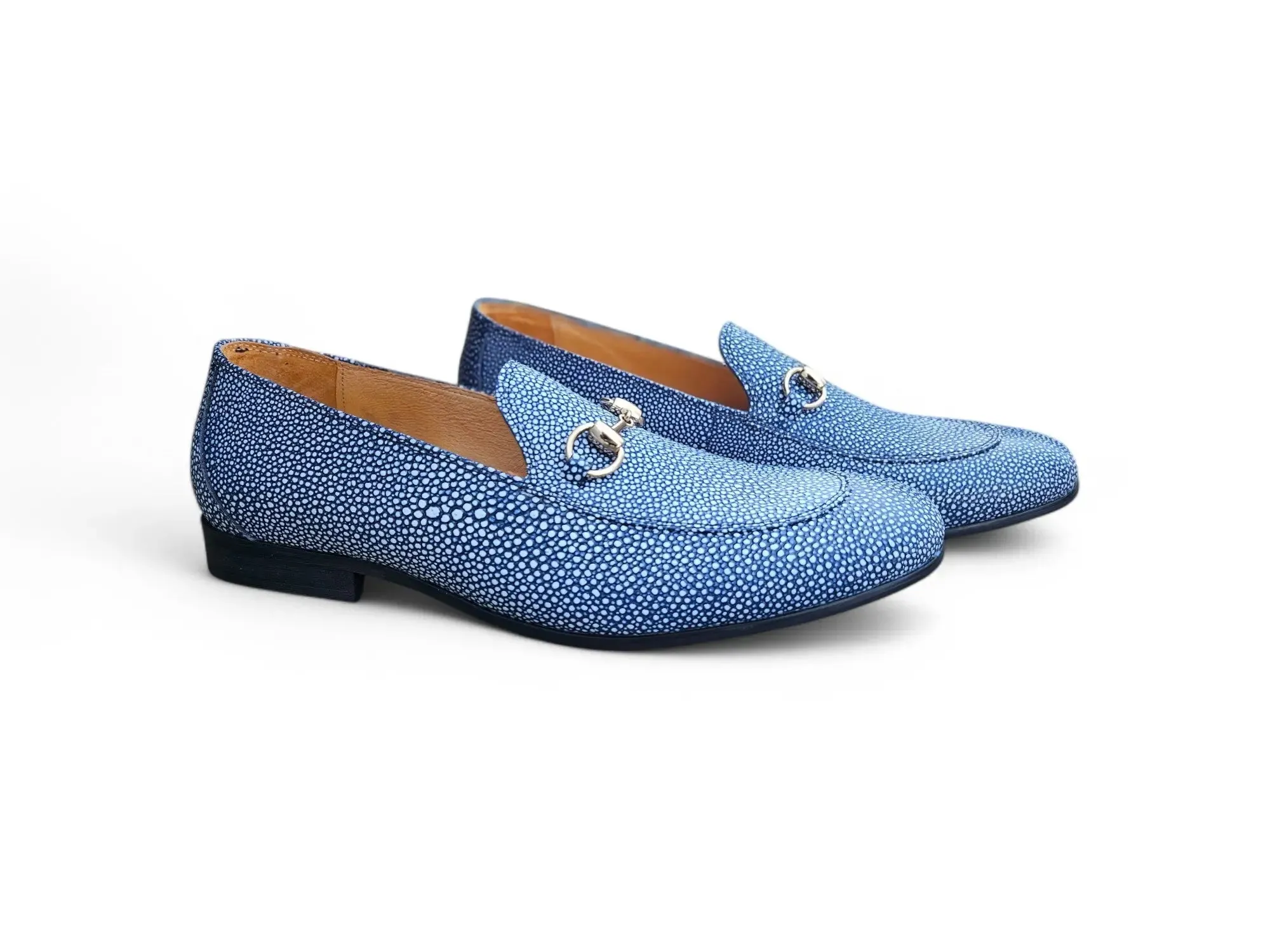 Stingray Embossed Horsebit Loafer Loafers With Bottoms