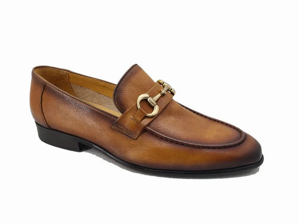 Bass And Co Loafers Soft Calf Leather with gold horse bit