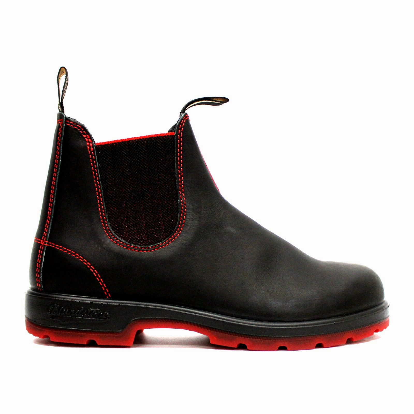 Blundstone 2342 Leather Unisex Chelsea Black Red Black Boots Chealsea Boots Suede