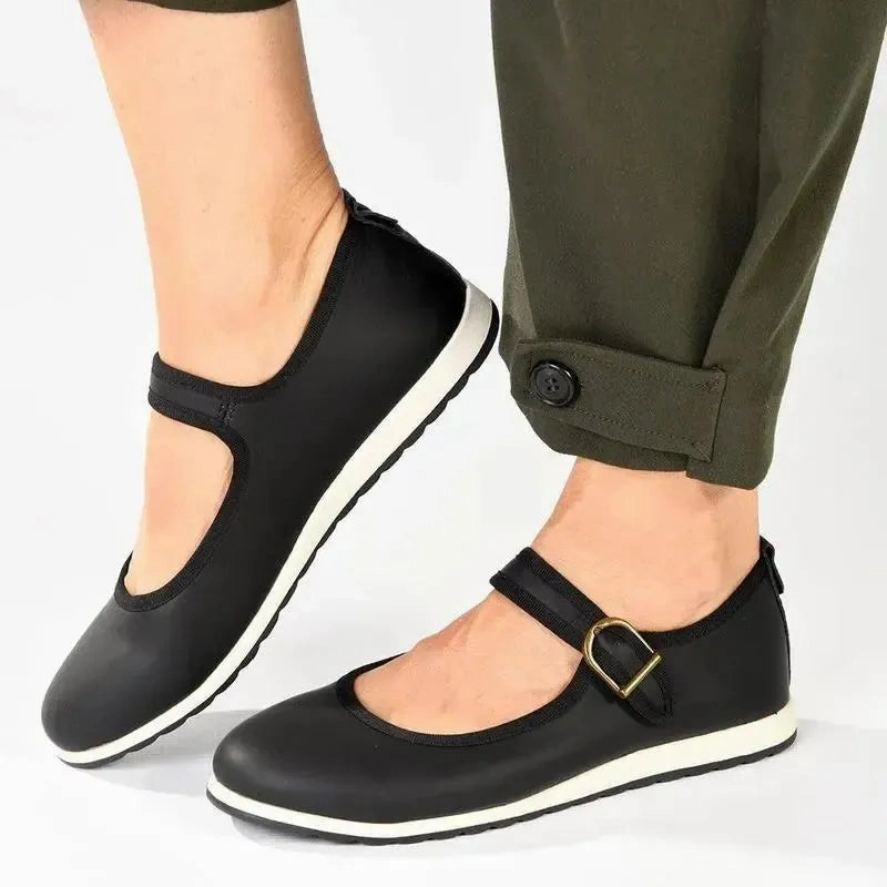 Soft Style By Hush Puppies Haleem Flats - Black Stanley Brogue