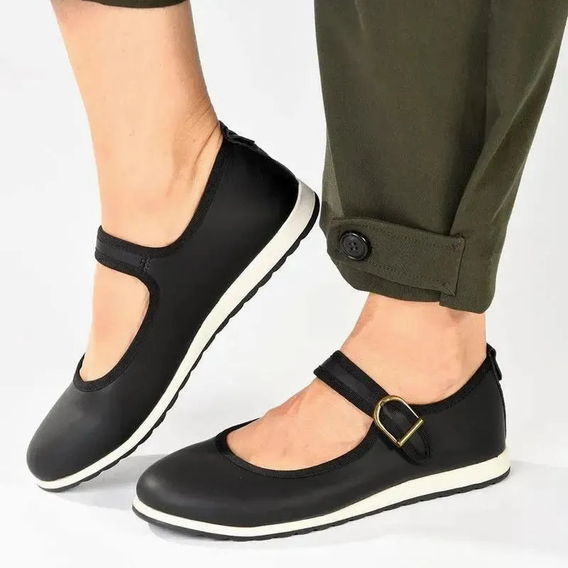 Best British Brogues Soft Style By Hush Puppies Haleem Flats - Black