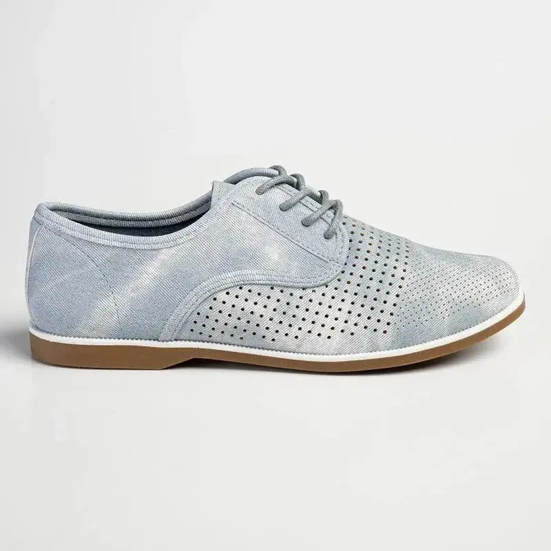 Soft Style By Hush Puppies Jamya Punch - Dusty Blue Brogue Shoes Meaning