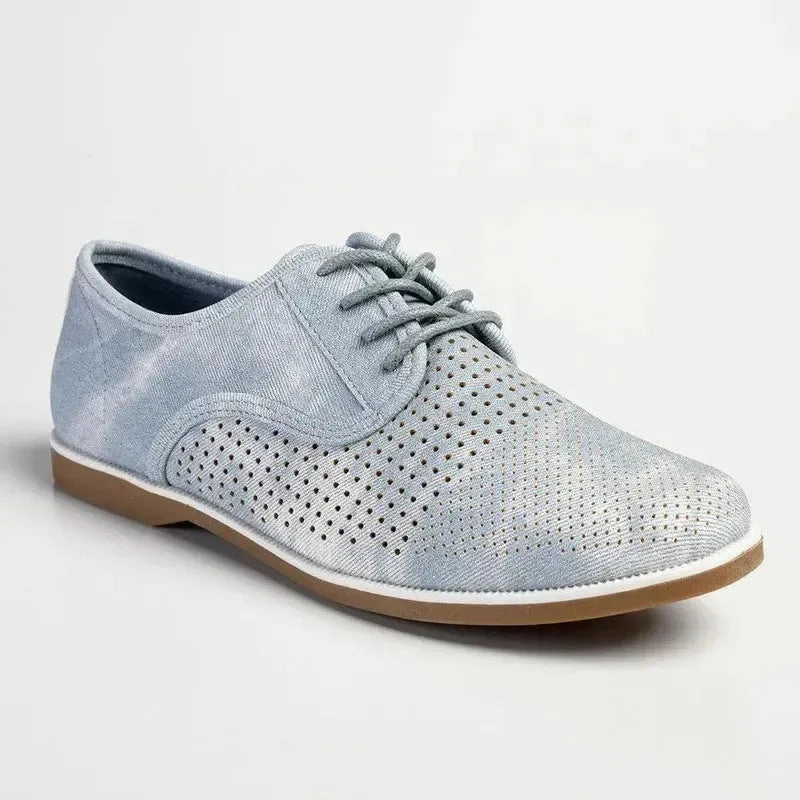 Vagabond Brogues Soft Style By Hush Puppies Jamya Punch - Dusty Blue