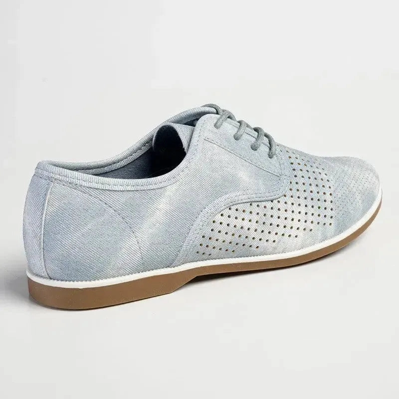 Soft Style By Hush Puppies Jamya Punch - Dusty Blue Rollie Brogue