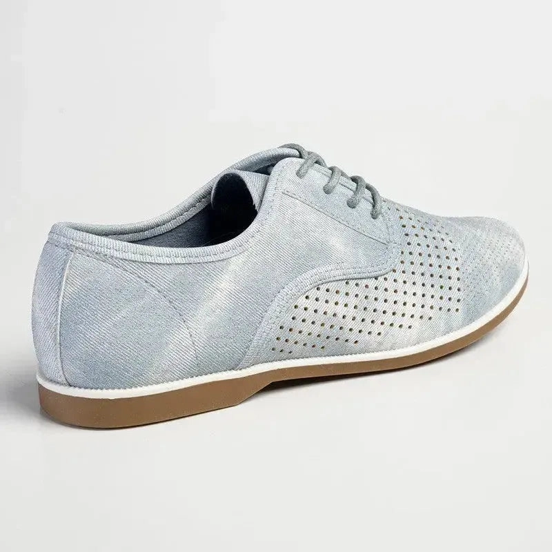 Best Longwing Brogues Soft Style By Hush Puppies Jamya Punch - Dusty Blue