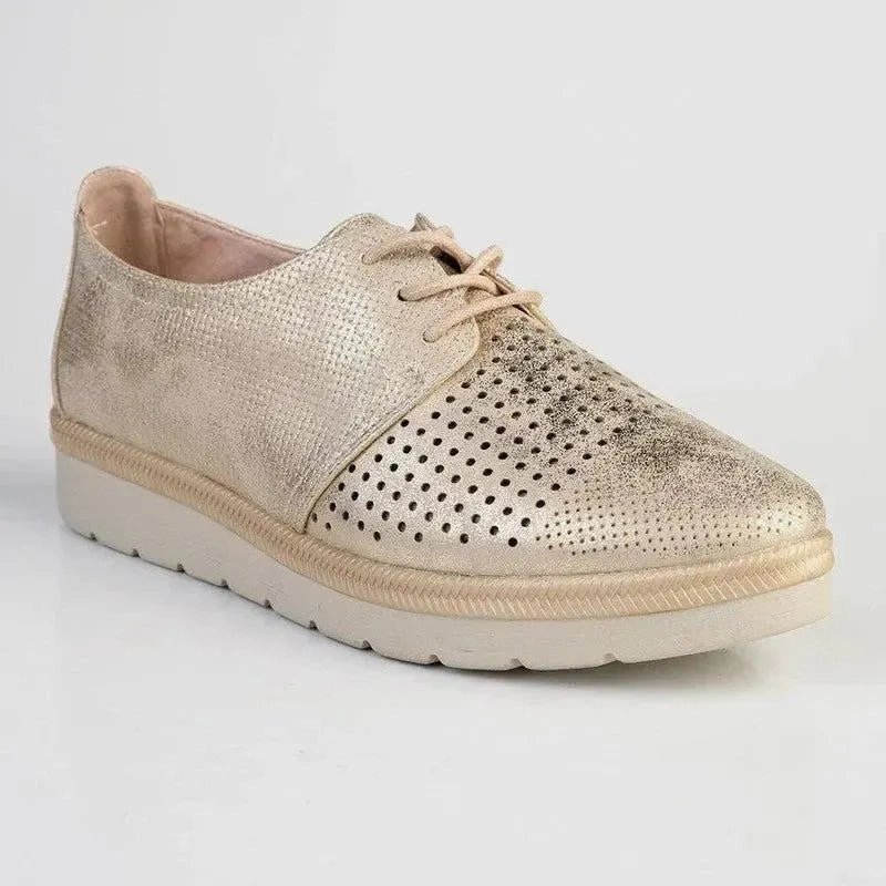 Miista Valle Brogues Soft Style By Hush Puppies Juliet Sneaker - Gold