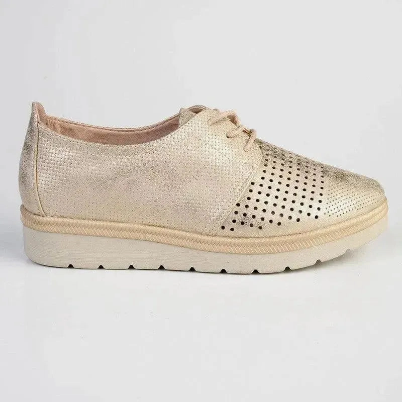 Ghillie Brogues Uk Soft Style By Hush Puppies Juliet Sneaker - Gold