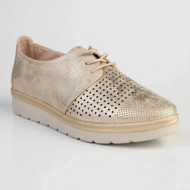 Wingtip Vs Brogue Soft Style By Hush Puppies Juliet Sneaker - Gold