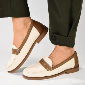 Soft Style by Hush Puppies Lamar Loafer With Saddle - Natural Difference Between Oxfords And Brogues