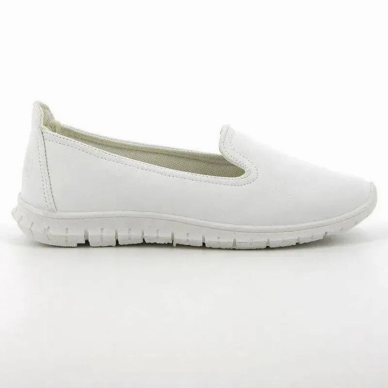 Soft Style by Hush Puppies Nan Slip-on Loafer - White Chunky Brogue Shoes