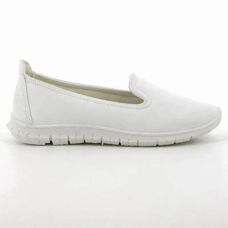 Soft Style by Hush Puppies Nan Slip-on Loafer - White Commando Sole Brogues
