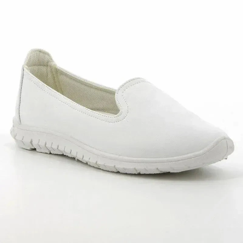 Soft Style by Hush Puppies Nan Slip-on Loafer - White Coloured Brogues Ladies