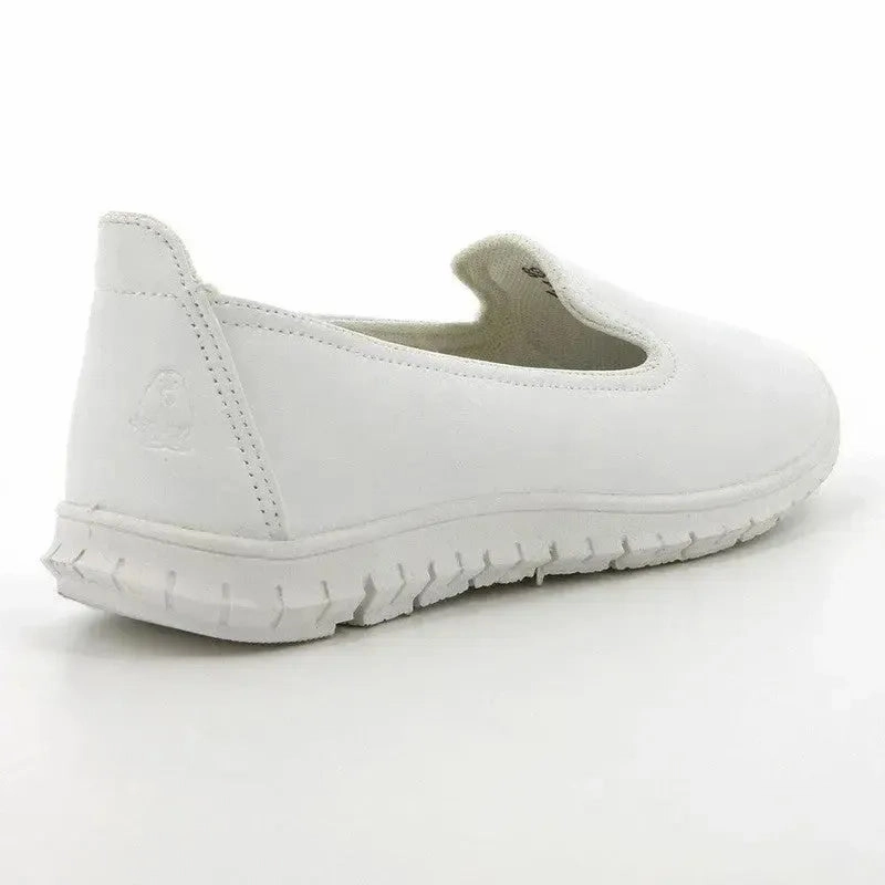 Soft Style by Hush Puppies Nan Slip-on Loafer - White Brown Brogues Trousers
