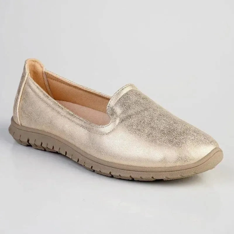 Wingtip Vs Brogue Soft Style by Hush Puppies Nan Slip-on Shimmer Loafer - Light Gold