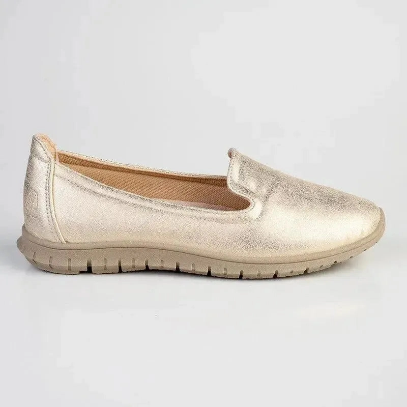 Soft Style by Hush Puppies Nan Slip-on Shimmer Loafer - Light Gold