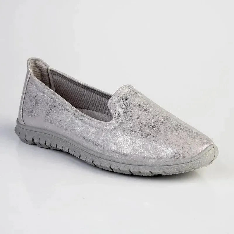 Soft Style by Hush Puppies Nan Slip-on Shimmer Loafer - Silver