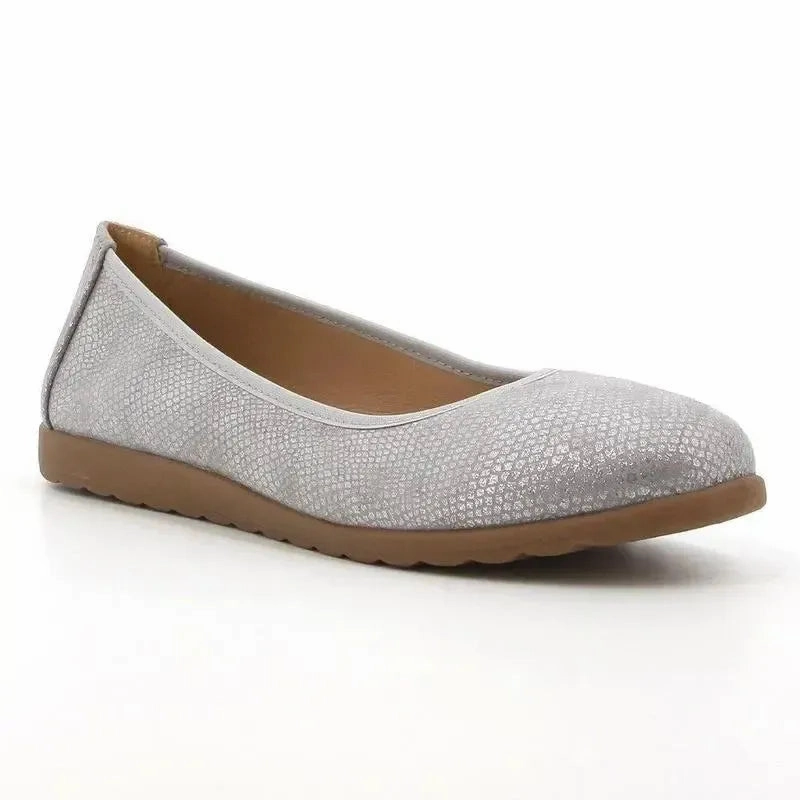 Soft Style by Hush Puppies Soft Halen Shimmer Pump - Silver The Kingsman Oxfords Not Brogues