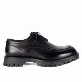 IVAN 91018<br>Black Chunky Derby Shoes Infinity Athletic Shoes