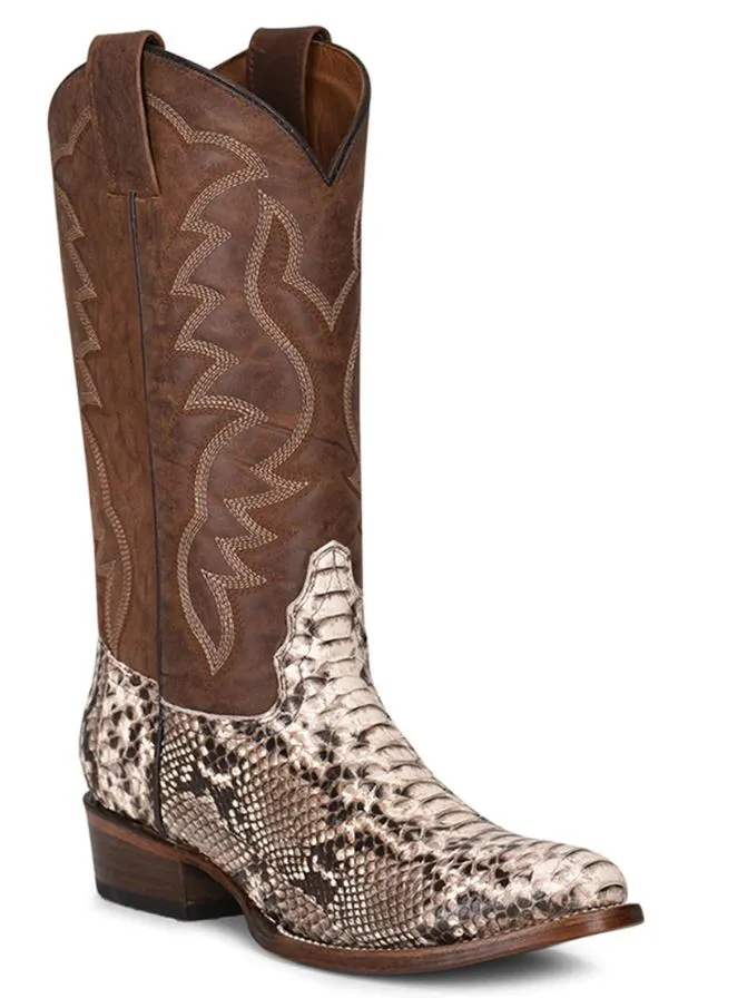 Circle G byvCorral Men's Python Embroidery Western Boots L5830 Best Dress Shoes For Walking