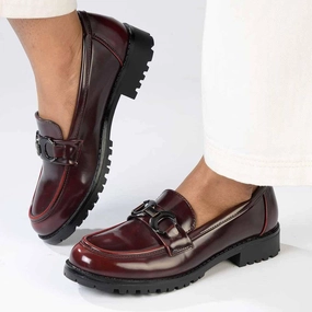 Madison Birdie Trim Loafers - Burgundy Valle Brogues