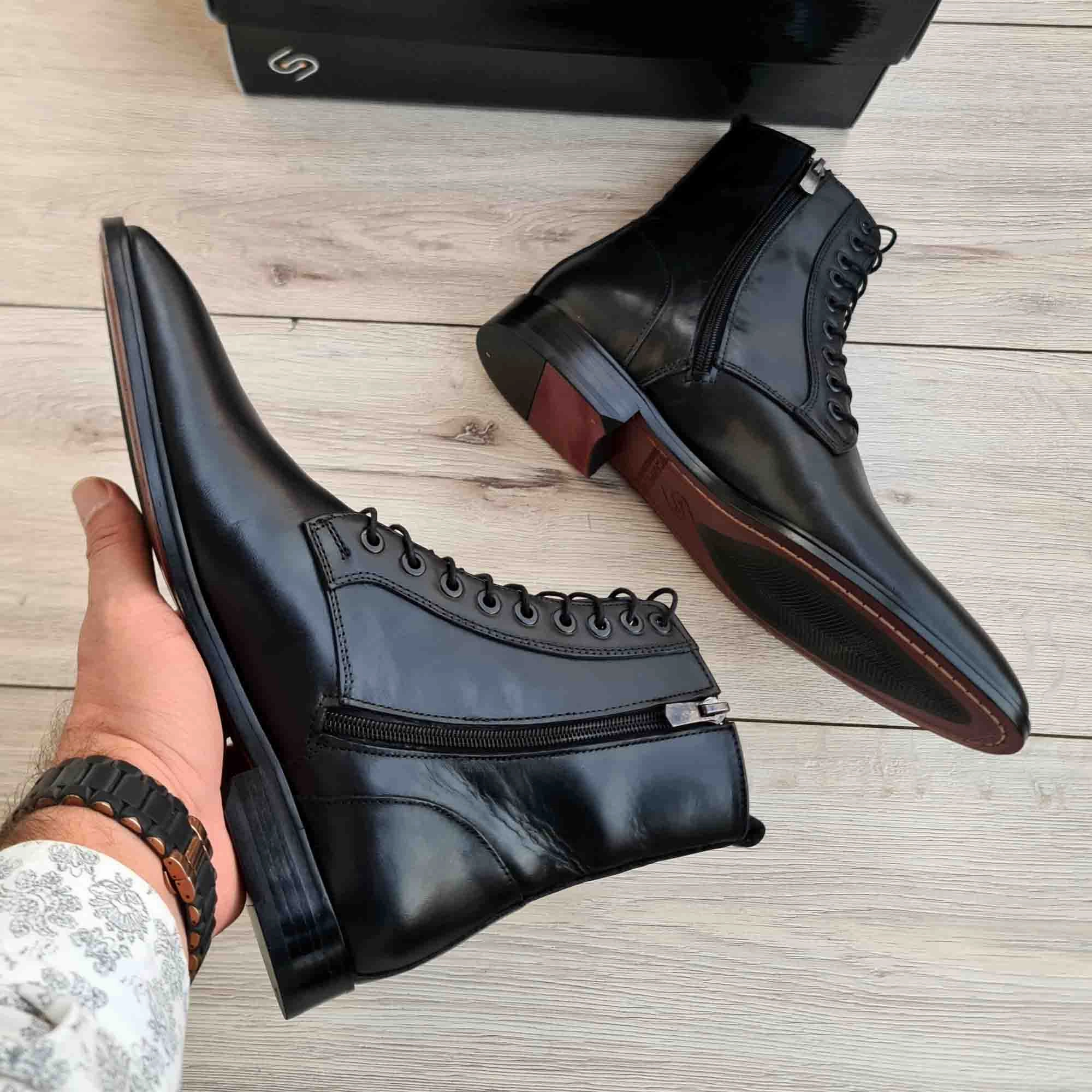 Men's Chelsea Boots Side Zip Lug Chelsea Boots