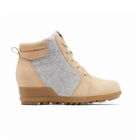 Ladies Narrow Dress Shoes Sorel Women's Evie Ankle Lace - Ceramic/Natural