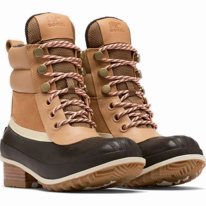 Sorel Women's Slimpack III Hiker Waterproof - Tawny Buff/Black Shoes To Wear With Lace Dress