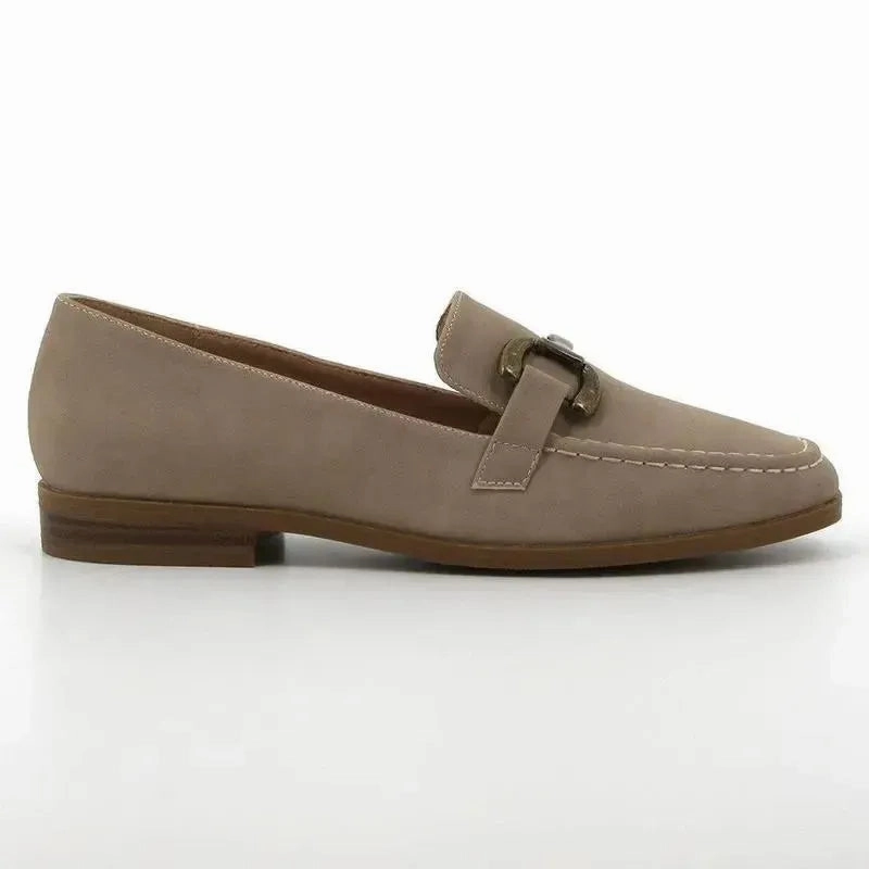 Soft Style by Hush Puppies Caira with Metal Saddle - Stone Berwick Brogues