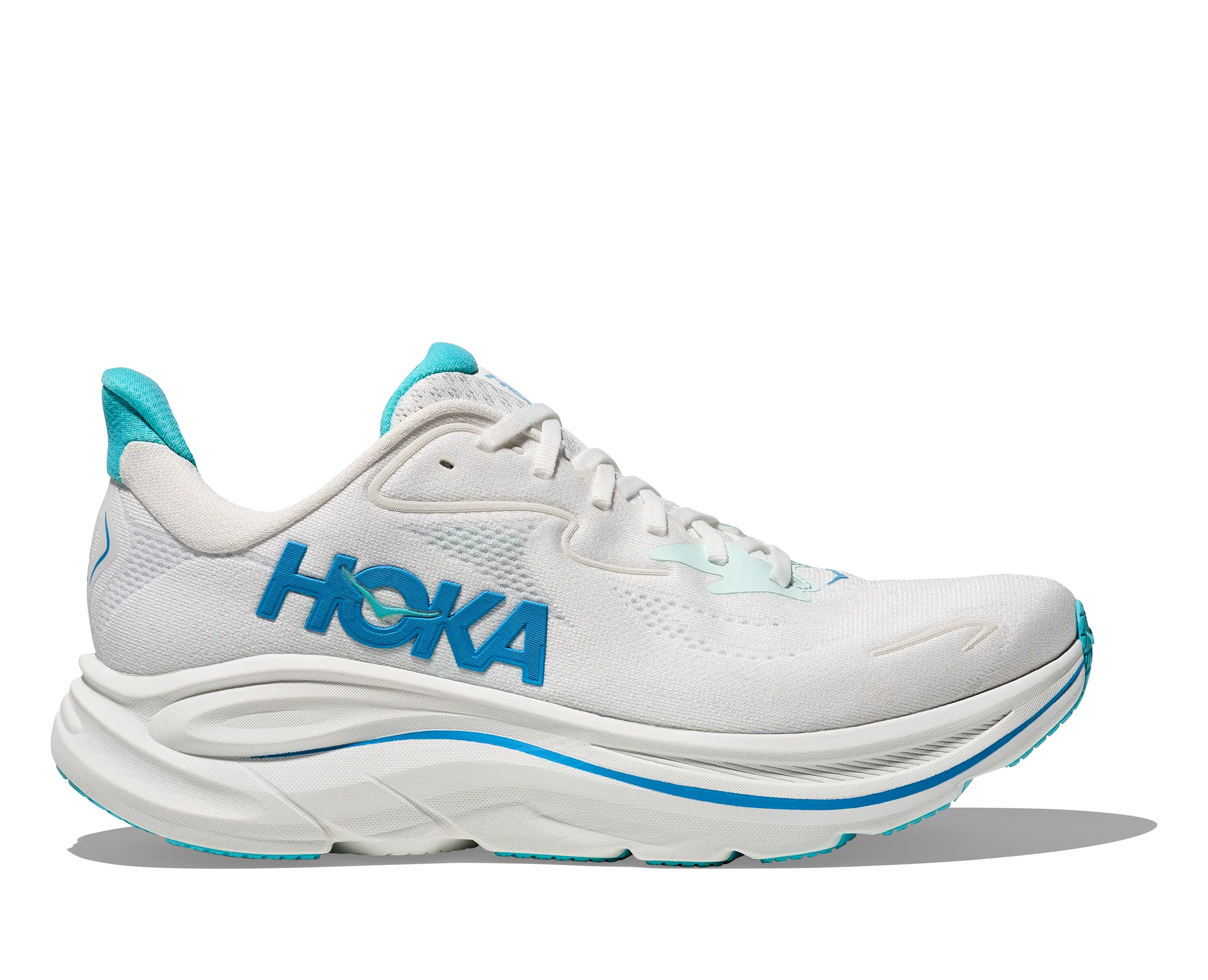 Glycerin Stealthfit 21 Running Shoes HOKA Men's Clifton 10 - WHITE / SKYWARD BLUE