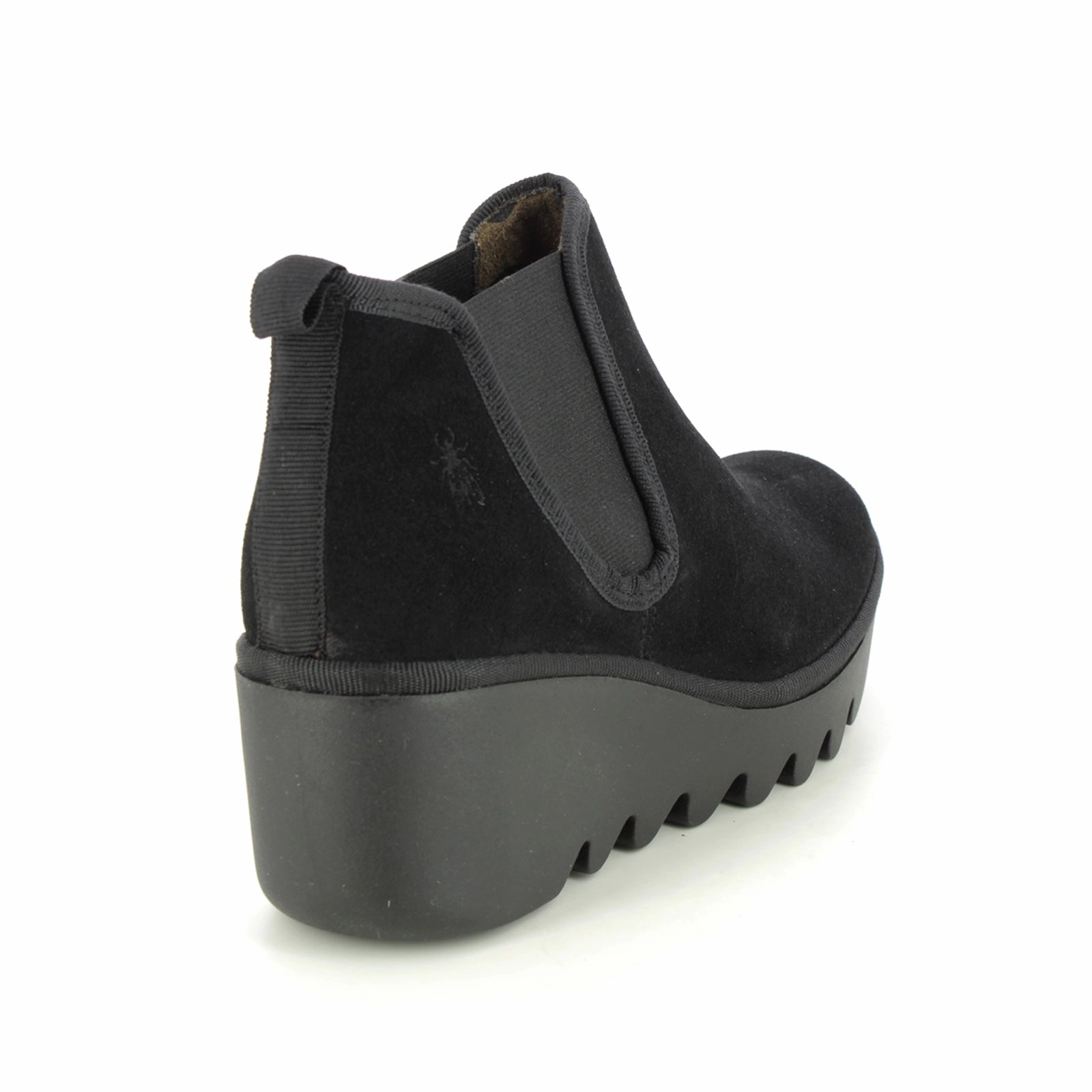 Chelsea Boots Mid Calf Fly London BYNE349FLY Suede Women's Slip On Black Boots