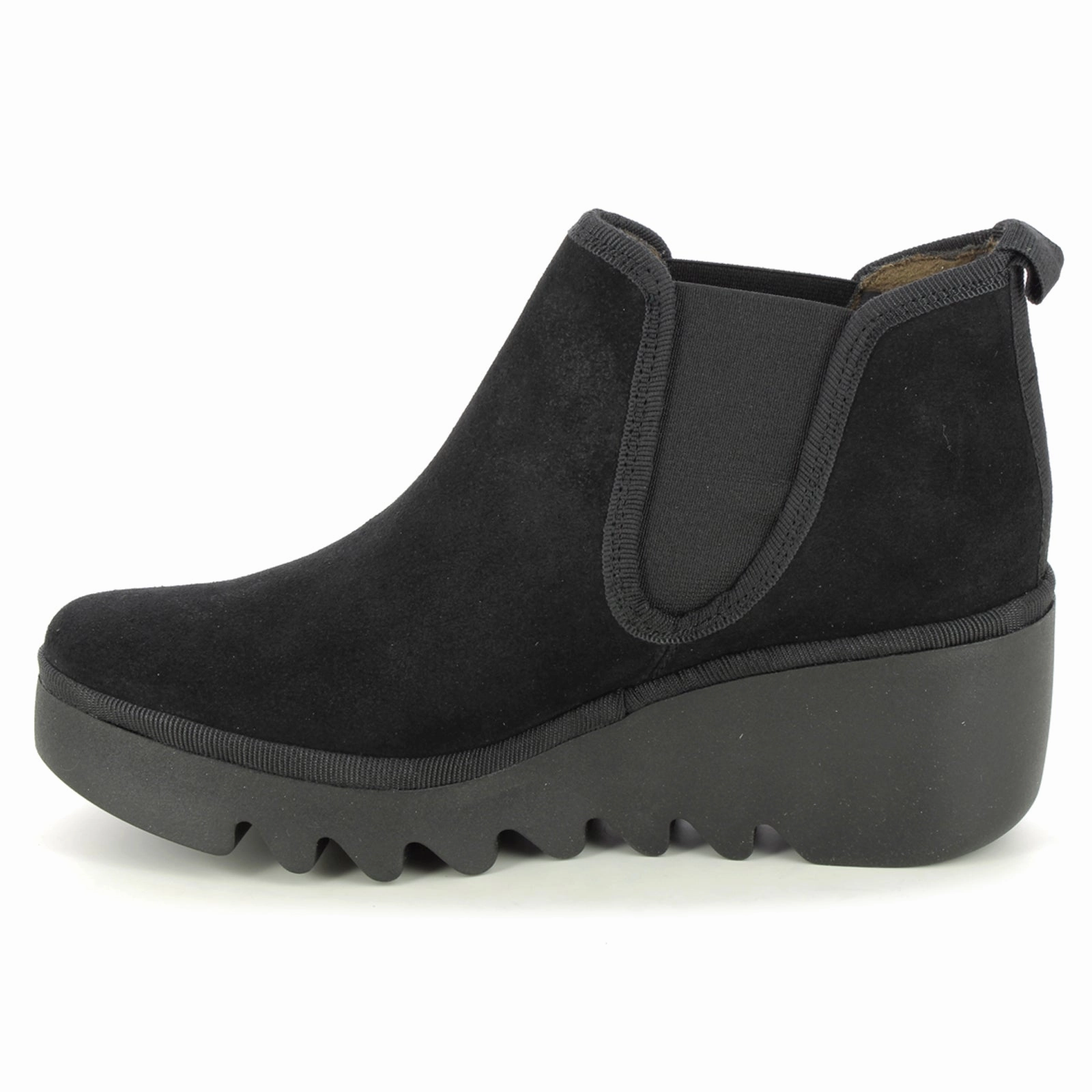 Chelsea Boots Indonesia Fly London BYNE349FLY Suede Women's Slip On Black Boots