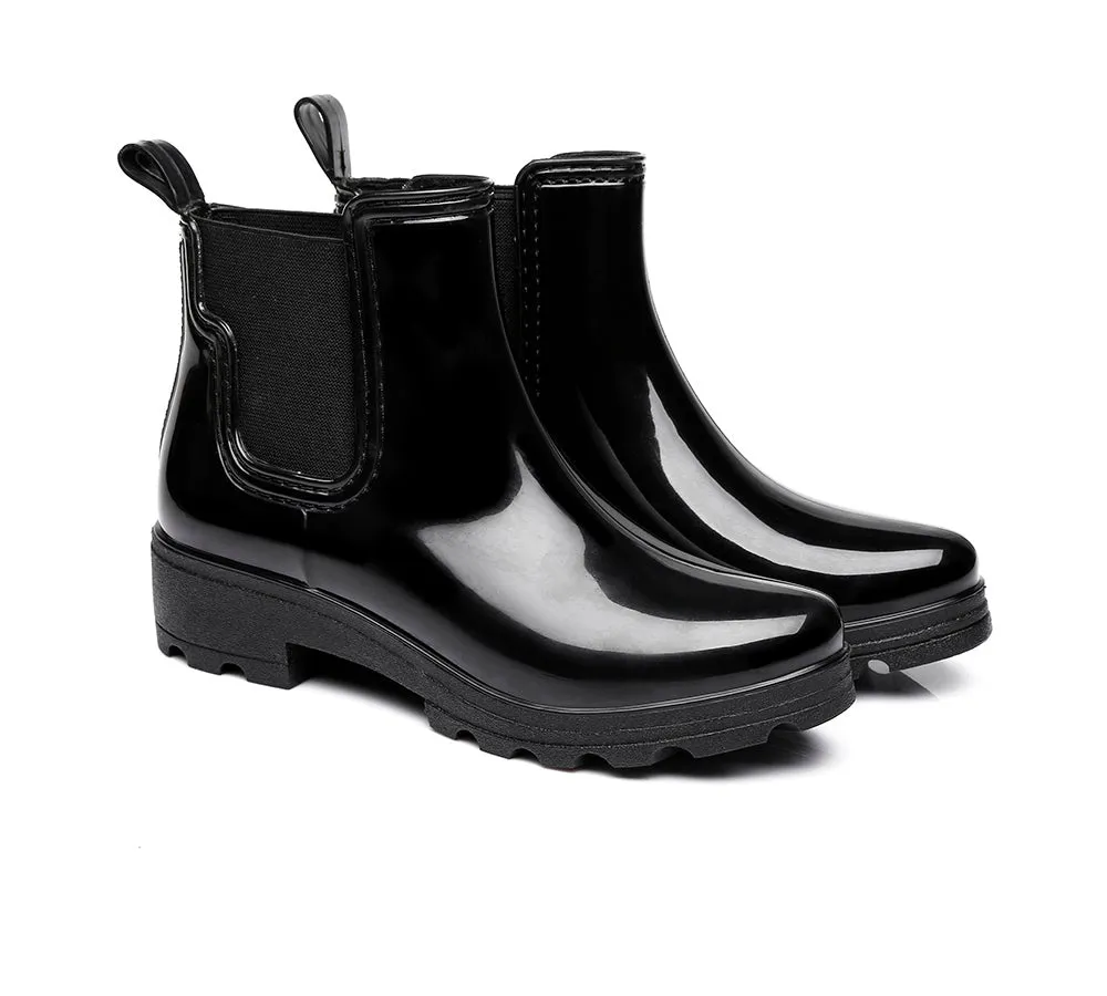 Boots Height Boost Rain Boots Vivily, Gum Boots With Australia Sheepskin Insole