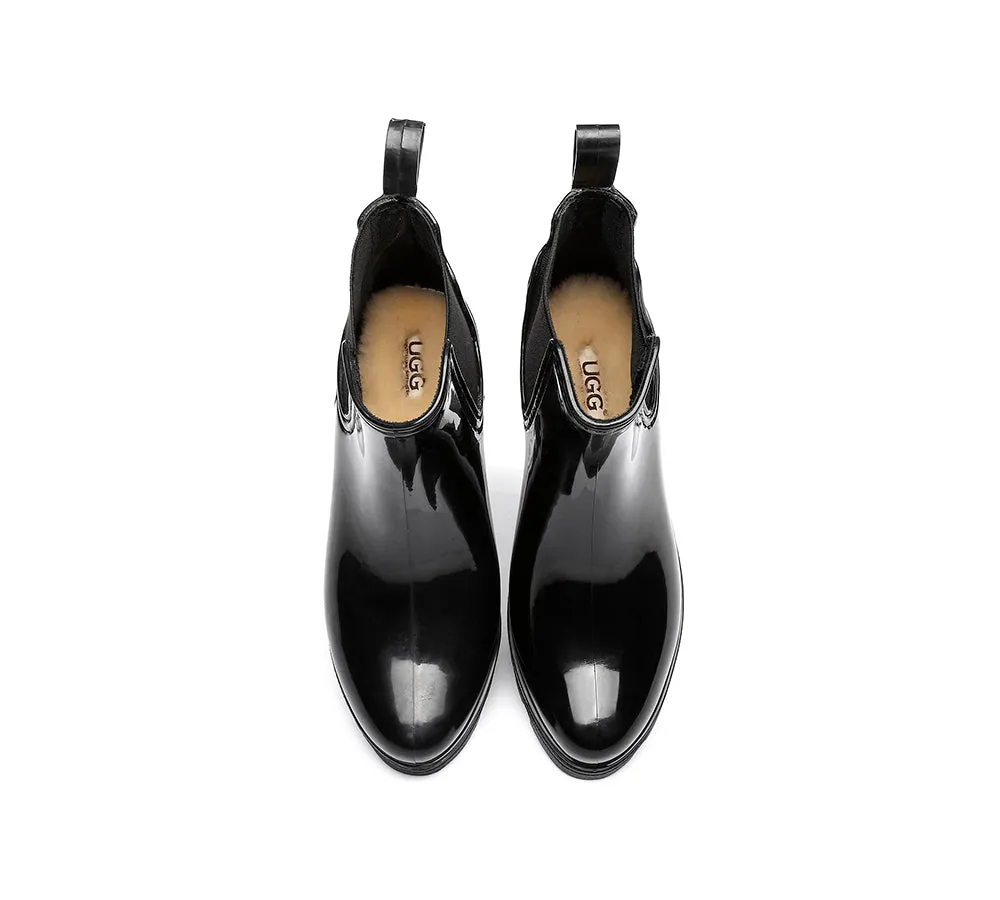 Tootsie Boots Rain Boots Vivily, Gum Boots With Australia Sheepskin Insole