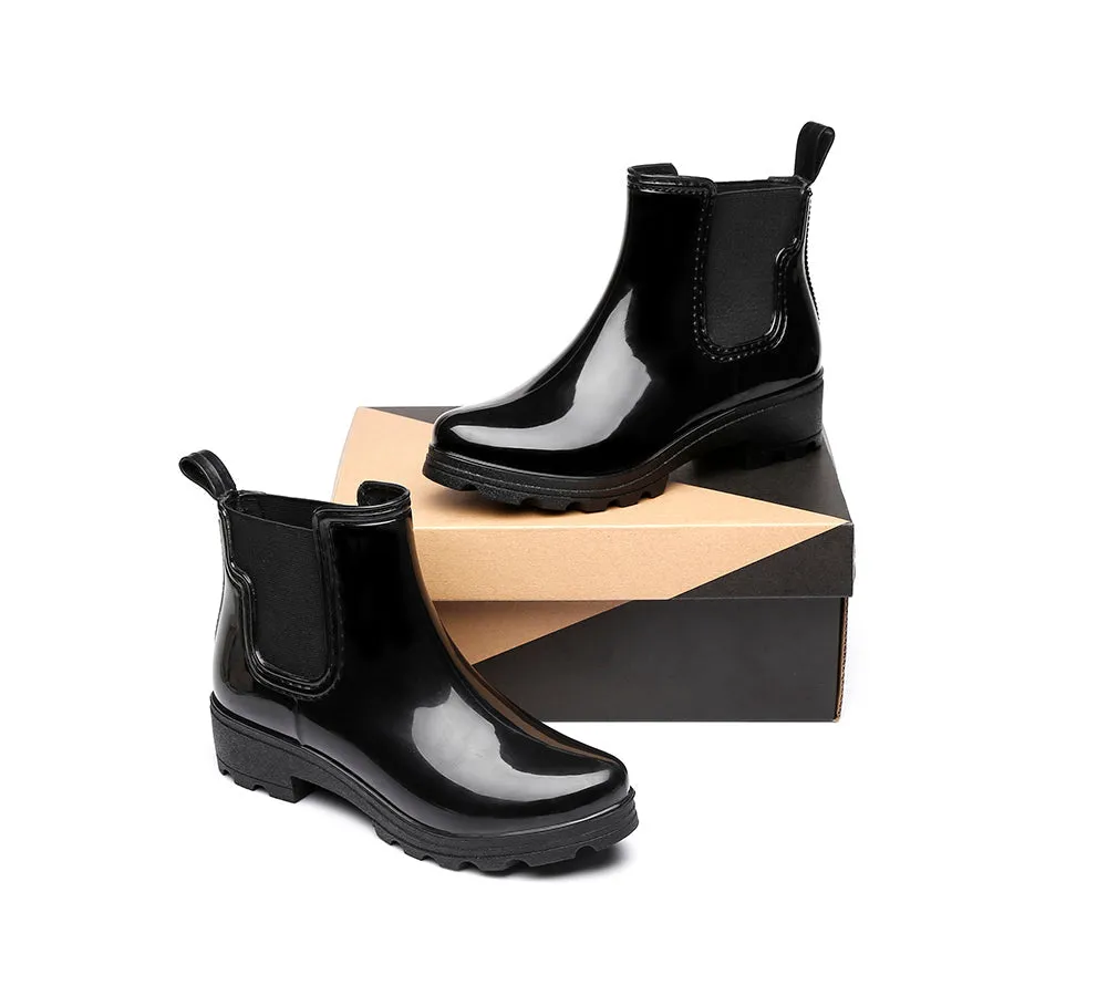 Zipper On Boots Rain Boots Vivily, Gum Boots With Australia Sheepskin Insole