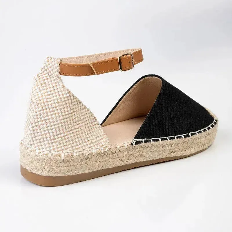 Lifestride Karma Espadrille Madison Charlie Closed Espadrille Flats - Black/Nude/Tan