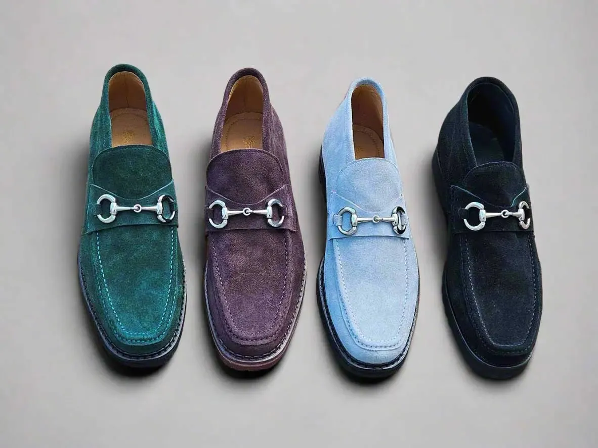 Lmdi Loafers Suede Ankle Boot with Horsebit