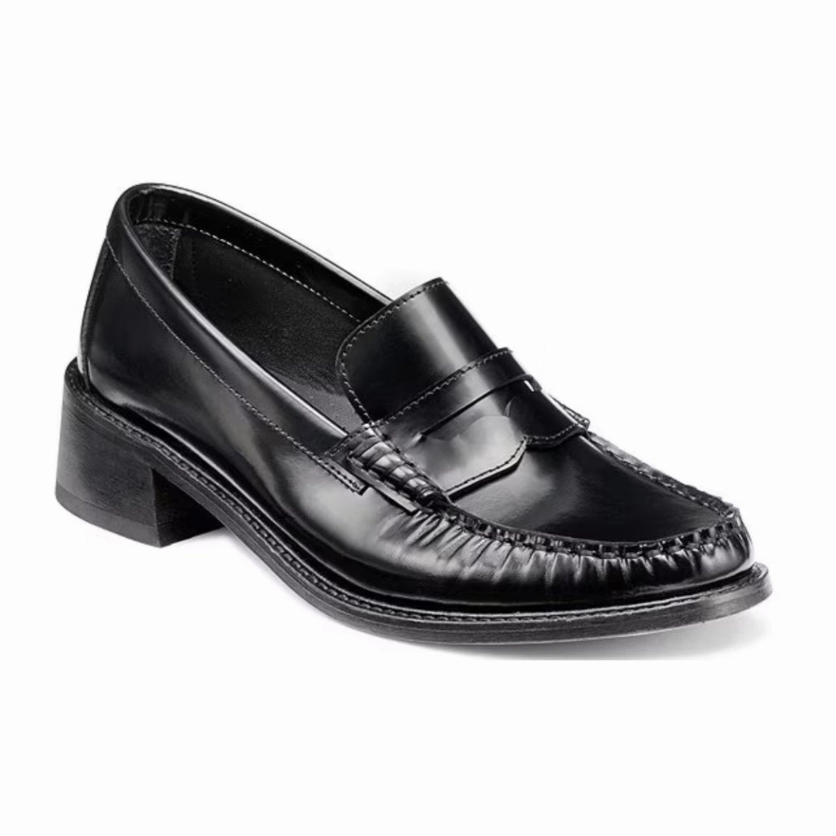 G.H. Bass Women's Whitney Heel Loafer Black Leather Chinese Laundry Loafers