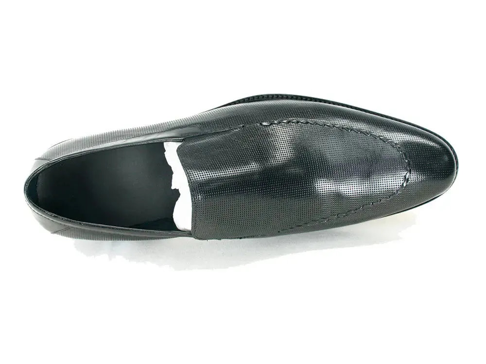 Grant Stone Traveler Penny Loafers Textured Leather Loafer