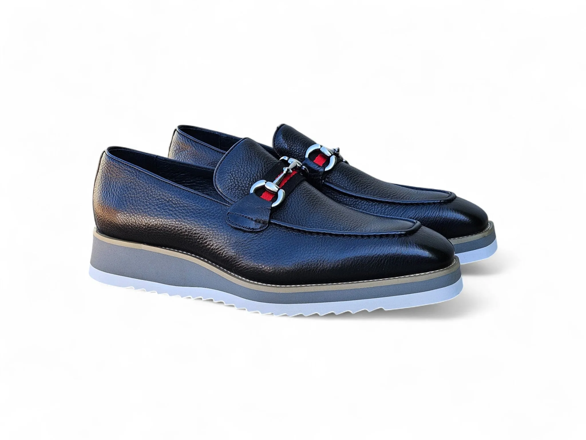 Loafers Dressing Style Calfskin Slip-On Horsebit Loafer