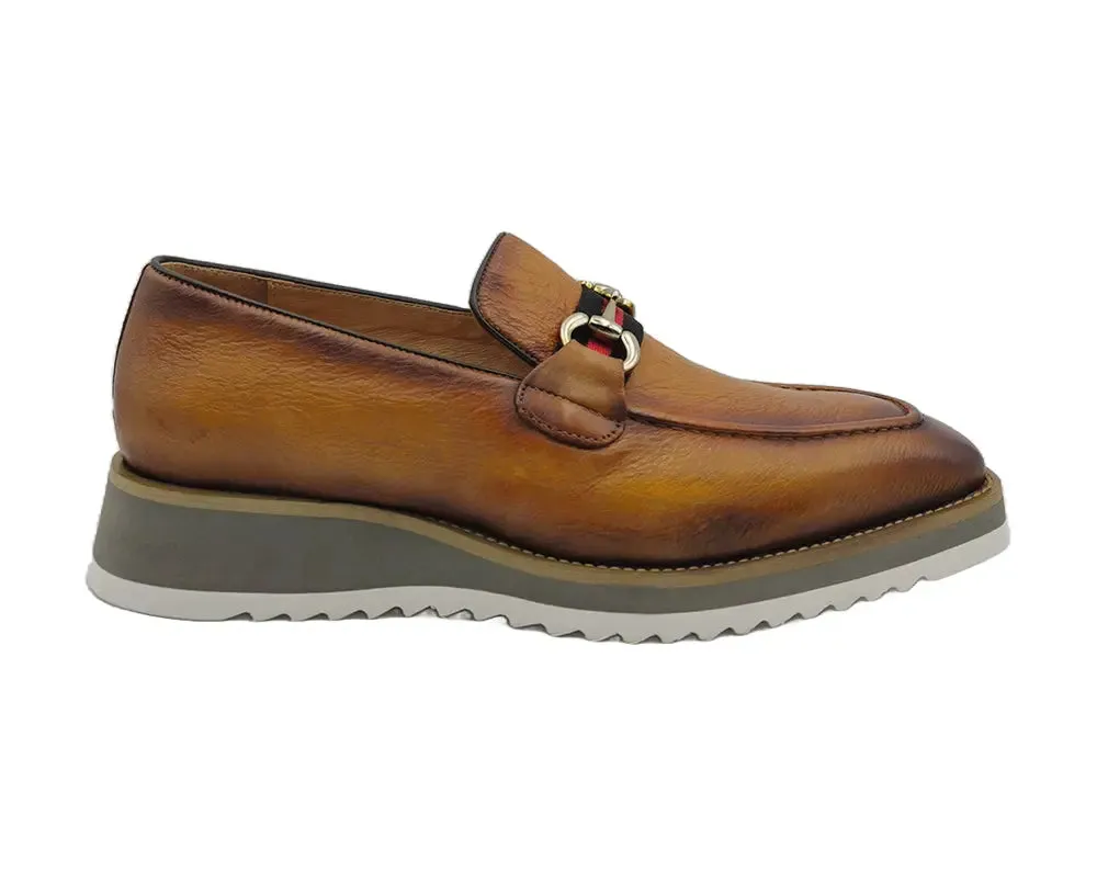 Chain Loafers Calfskin Slip-On Horsebit Loafer