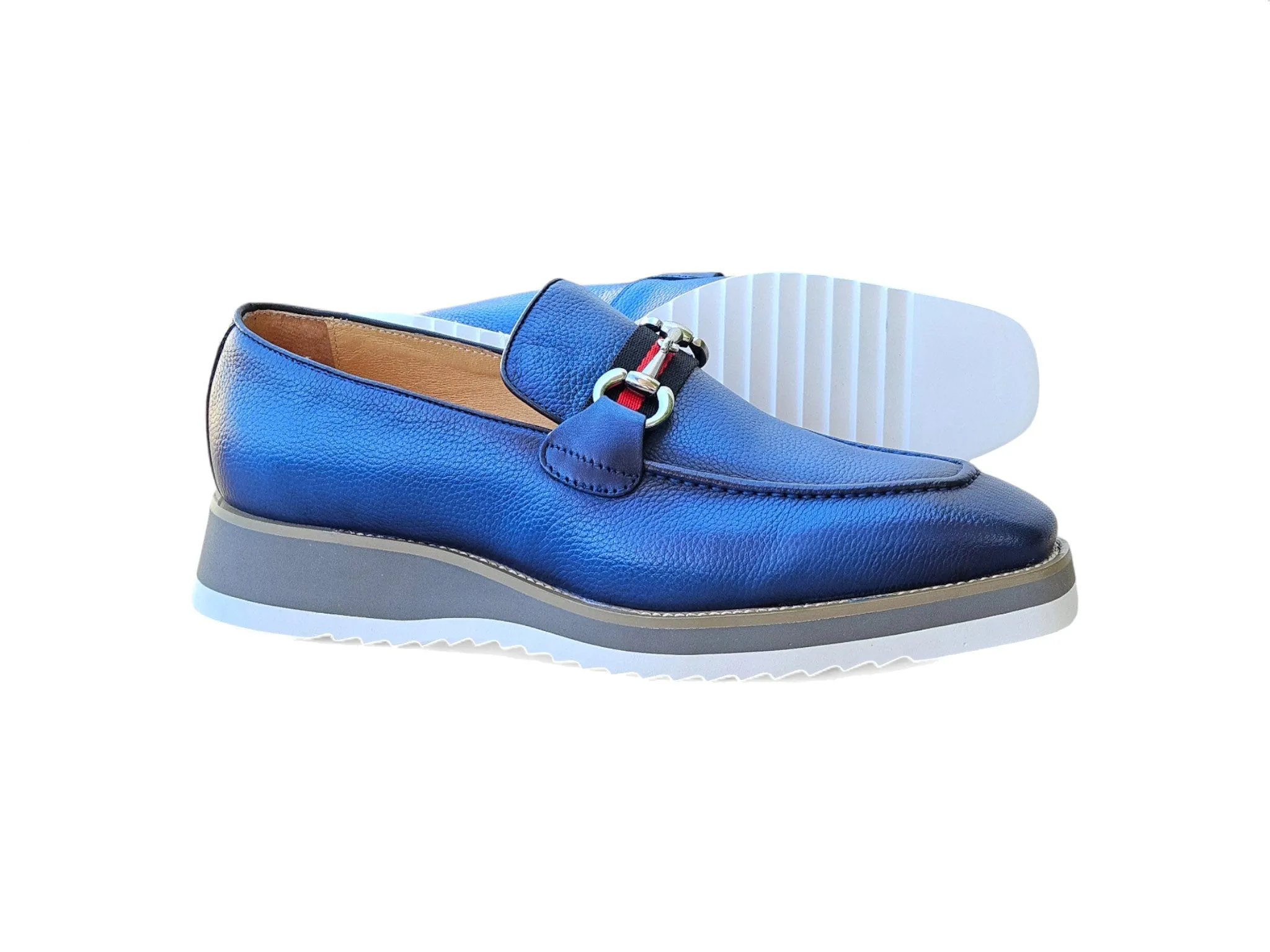 H And M Loafers Calfskin Slip-On Horsebit Loafer