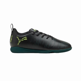 Puma Junior Astro Turf Boot Future 8 Play IT Black/Fizzy Light Green Soccer And Football Cleats