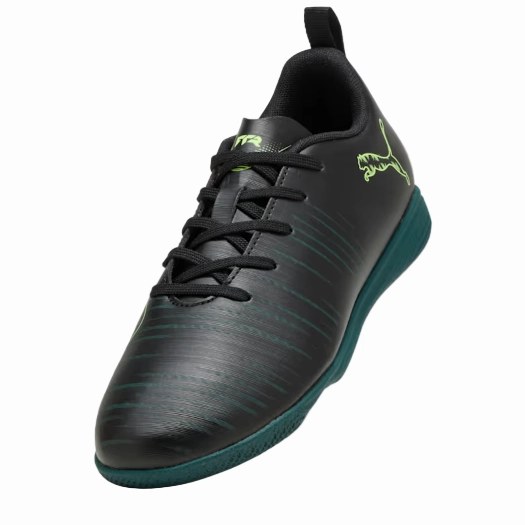 Tiempo Genio Soccer Cleats Puma Junior Astro Turf Boot Future 8 Play IT Black/Fizzy Light Green