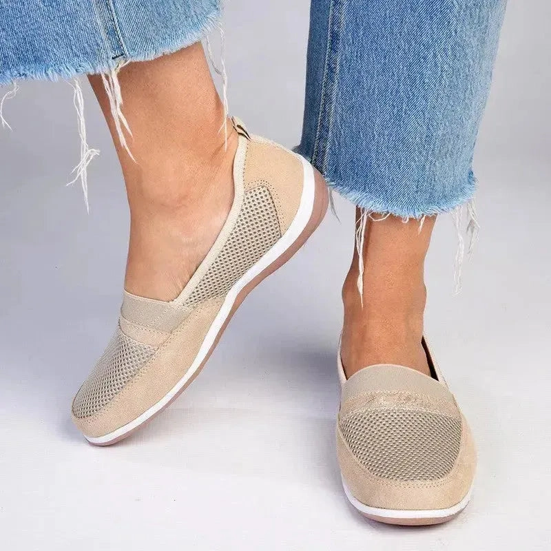 Oxford V Brogue Soft Style By Hush Puppies Sonnagh Slip-On Loafer  - Stone