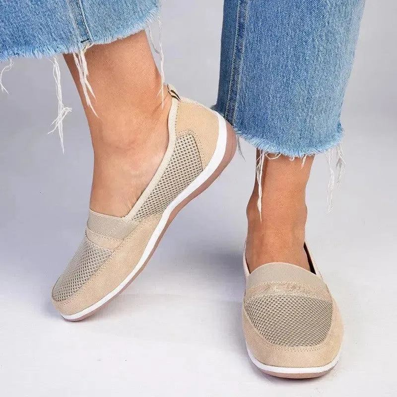 Soft Style By Hush Puppies Sonnagh Slip-On Loafer  - Stone Double Monk Brogues