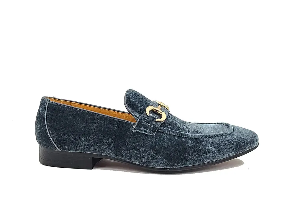 Vibram Sole Loafers Velvet Buckle Loafer