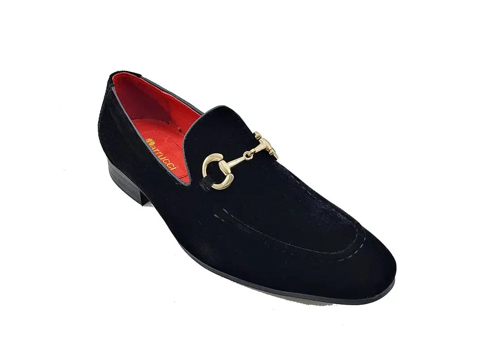 Velvet Buckle Loafer Suede Driver Loafers