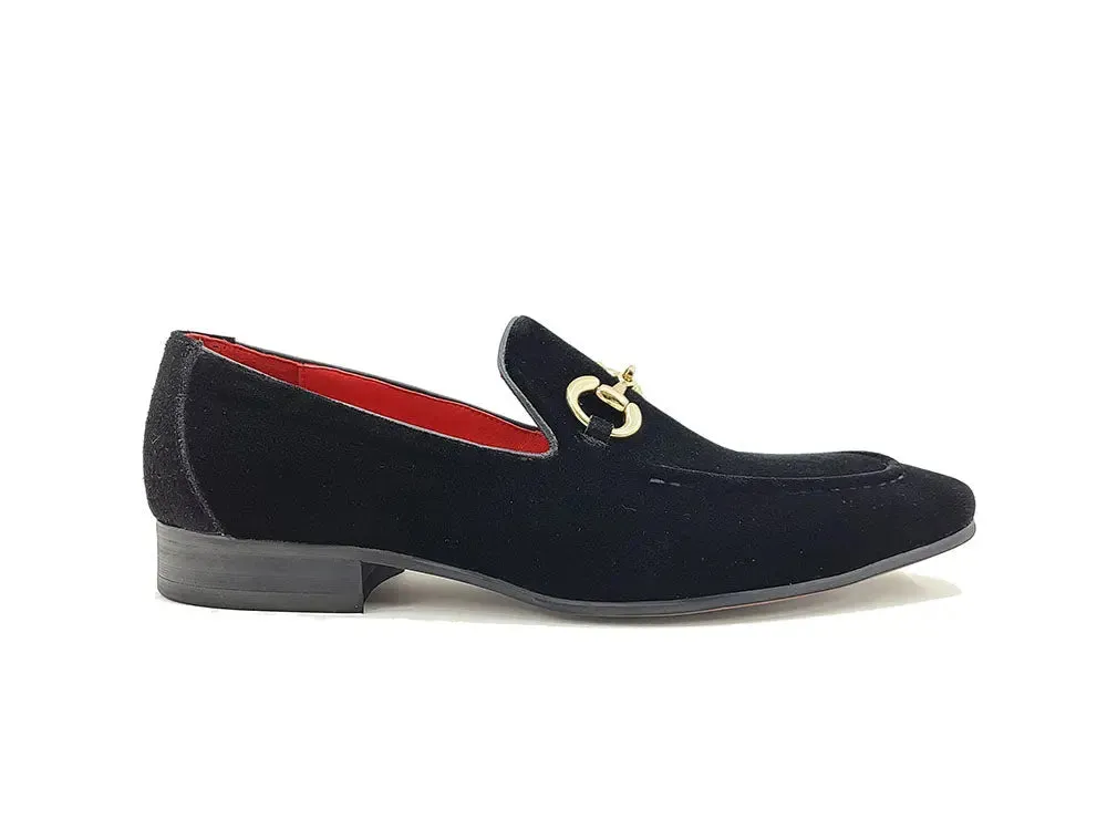 Loafers And Mules Velvet Buckle Loafer