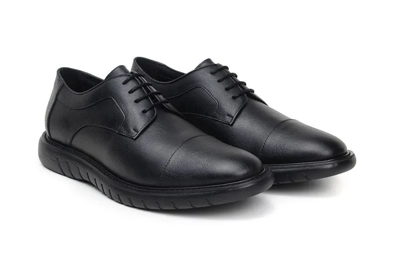 'Jack' men's wide-fit EEE vegan-leather shoe by Ahimsa - black Offroad Lace-up Shoe